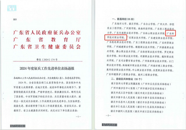 作为2024年度征兵先进单位获...